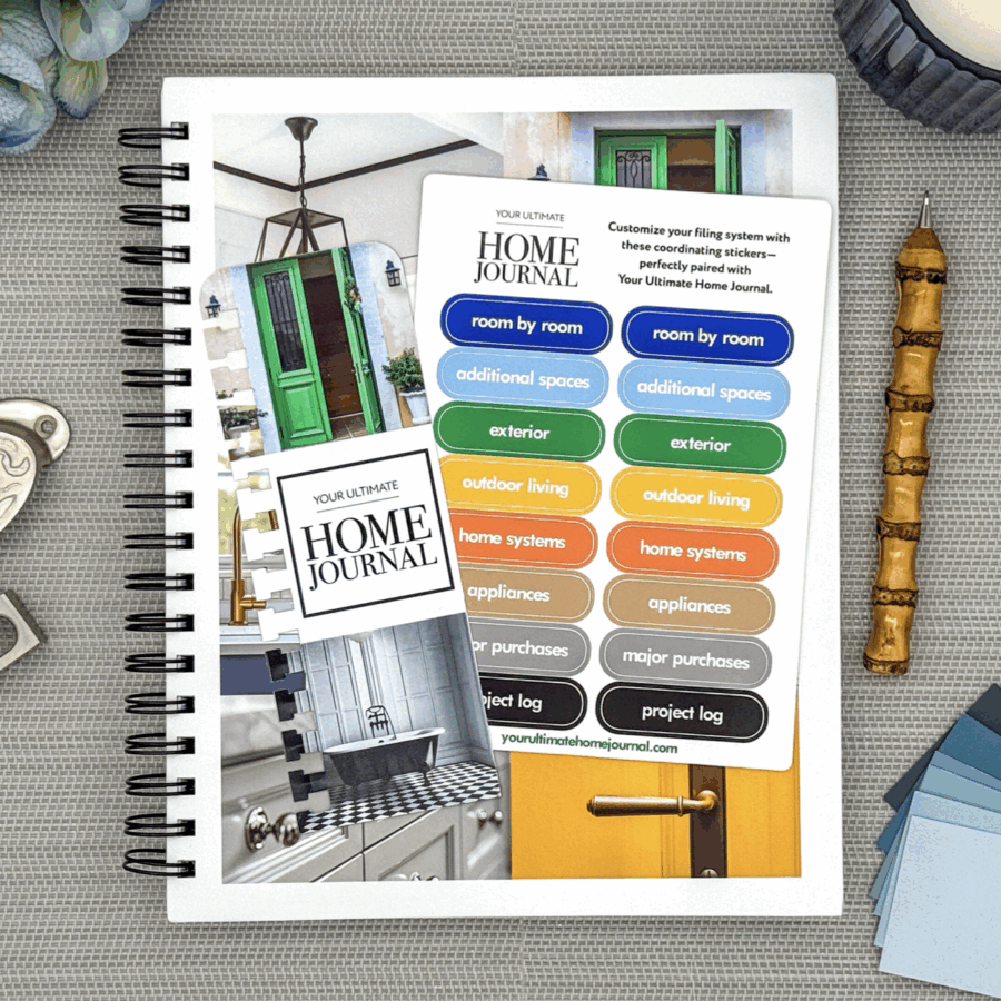 Your Ultimate Home Journal <b>without</b> Business Card Holder <br /><b>Includes</b> Coordinating Stickers & Bookmark Bundle